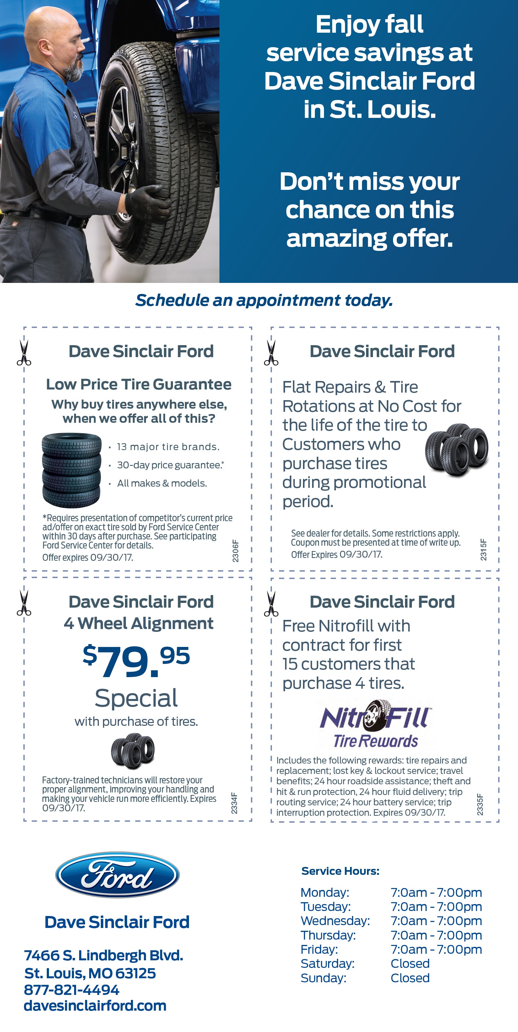ford dealership tire deals